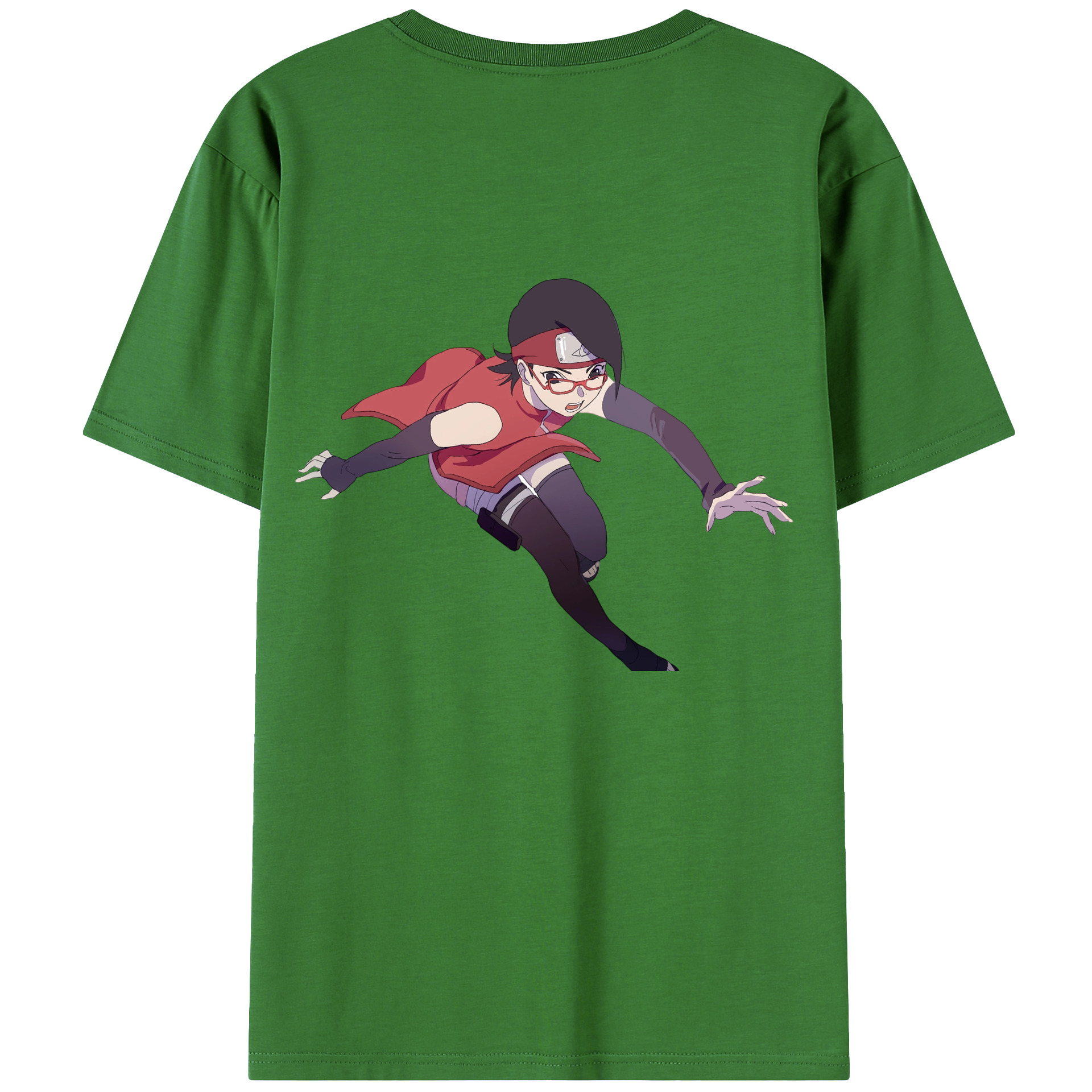 （画像用） NARUTO -ナルト- うちは サラダ Uchiha Sarada レディース半袖Tシャツ(バックプリント)